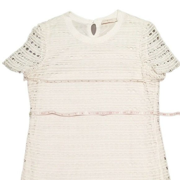 Tory Burch Cream Crochet Mini Dress - Picture 7 of 8